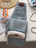 絲柏舍高腰牛仔褲2025冬裝新款女裝復古水洗修身加絨闊腿褲 曬單實(shí)拍圖
