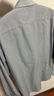 杉杉【DP免燙】長(cháng)袖襯衫男士藍色秋季商務(wù)休閑純棉襯衣 灰色小格 41  曬單實(shí)拍圖