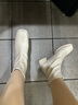 森達奶酪彈力靴女冬季氣質(zhì)方頭粗跟休閑短靴ZTI17DD5 米白 37 曬單實(shí)拍圖