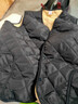 漫兮楠秋冬季款男士棉馬甲短款加絨加厚內穿保暖帥氣坎肩中年爸爸裝 黑色格子馬甲 3XL 建議體重125-145斤 曬單實(shí)拍圖