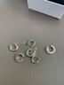 KASIYU鑲鉆仿鋯石耳夾三件套氣質(zhì)無(wú)耳洞耳骨夾高級感2024新款耳環(huán) 金色一對（6只） 曬單實(shí)拍圖
