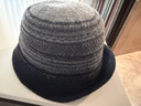 上海故事羊毛帽子女秋冬保暖羊絨毛呢禮帽漸變色編織漁夫帽送女友新春賀歲 曬單實(shí)拍圖