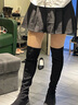 卓詩(shī)尼過(guò)膝長(cháng)靴2025新款絕美女靴御姐高筒長(cháng)筒靴秋冬彈力長(cháng)靴 黑色 37 曬單實(shí)拍圖