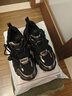 HR赫蓮娜女鞋2025年冬季新款加絨厚底老爹鞋百搭運動(dòng)鞋子 黑槍絨38 曬單實(shí)拍圖