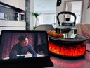 高茗（gaoming）2025新款圍爐煮茶壺家用冬日器具全套電陶爐煮茶壺套裝電熱烤火爐 墨香壺+篝火爐 曬單實(shí)拍圖