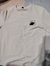 名創(chuàng  )優(yōu)品（MINISO）重磅長(cháng)袖t恤男春秋季質(zhì)感華夫格青少年休閑潮流打底衫 淺米 L 曬單實(shí)拍圖