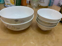 錦秋堂景德鎮陶瓷骨瓷飯碗 高腳碗 不燙手家用米飯碗  單件散件結婚送禮 7英寸面碗 曬單實(shí)拍圖