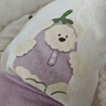 貝瑞加（Babyprints）嬰兒連體衣秋冬夾棉衣服男女寶寶加厚保暖爬服柔軟哈衣 紫66 曬單實(shí)拍圖
