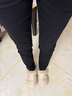 百斯盾底磨毛牛仔褲女2025秋冬新款遮胯顯瘦不易掉色厚款輕暖修身小錐褲 深黑色-NE5V0420801 28 2.1尺/165/68A) 曬單實(shí)拍圖