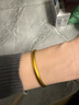 六福珠寶一路生花黃金手鐲泥鰍背福滿(mǎn)傳家足金素圈 計價(jià) 56mm-約16.88克 曬單實(shí)拍圖