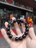 紀梵蒂 GEFIODEY天然金曜石手串男三合生肖黑曜石老型桶珠手鏈女屬馬本命年轉運珠 【屬豬】金曜石手串 珠徑13*14mm 曬單實(shí)拍圖