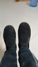布足緣老北京棉鞋男冬季加絨布鞋傳統牛筋底保暖老人鞋一腳蹬防滑老頭鞋 黑色 40 曬單實(shí)拍圖