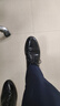 海瀾之家HLA皮鞋男士商務(wù)休閑秋冬德比正裝鞋子男H135/H171 黑色43 曬單實(shí)拍圖