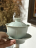 青澹墨雅 天青汝窯 茶具蓋碗冰裂釉三才蓋碗景德鎮手工陶瓷禮盒裝 冰玉蓋碗 200ml 曬單實(shí)拍圖