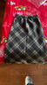 朵世界格紋開(kāi)叉毛呢半身裙女秋冬加厚復古高腰顯瘦a字中長(cháng)款格子包臀裙 咖格-加厚面料 XL碼(121-130斤選擇) 曬單實(shí)拍圖