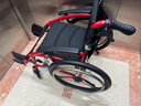 HOEA老年輪椅老人輕便可折疊小推車(chē)便攜家用殘疾人代步年輕人運動(dòng)輪椅 升級款法拉紅輪椅-01 曬單實(shí)拍圖
