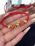 中國黃金（CHINA GOLD）馬年本命年黃金手鏈女士足金紅手繩情人節新年禮物送女友老婆生日 【京速達】足金銅錢(qián)馬福袋手繩 曬單實(shí)拍圖