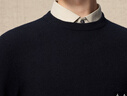 鄂爾多斯1980秋冬純羊絨圓領(lǐng)基礎休閑羊絨衫 純黑-25 2XL 185/104A 曬單實(shí)拍圖