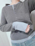 三彩2025冬季新款圓領(lǐng)針織衫長(cháng)袖簡(jiǎn)約套頭衫上衣顯瘦百搭M 深邃灰 M 160/84A 曬單實(shí)拍圖