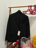 阿悠胖西服套裝男商務(wù)正裝新伴郎結婚西裝職業(yè)通勤兩件套禮服 黑色 2XL 曬單實(shí)拍圖