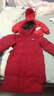 英氏（YEEHOO）兒童羽絨服三防長(cháng)款過(guò)膝冬季保暖外套女童冬裝連帽男童中童戶(hù)外 紅色 150 曬單實(shí)拍圖