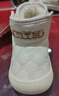 巴布豆（BOBDOG）童鞋寶寶鞋子學(xué)步鞋冬季加絨兒童雪地靴嬰兒棉鞋 奶白/米其 20 曬單實(shí)拍圖