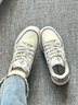 ON MAX明星同款小帆船銀蛇板鞋秋冬厚底增高休閑鞋子潮流男女灰白色40碼 曬單實(shí)拍圖