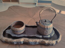 小院遇見(jiàn)禪意心經(jīng)茶托盤(pán)小型家用功夫茶具干泡臺蓄水壺承托盤(pán)粗陶 古早燒系列（觀(guān)自在干泡盤(pán)） 曬單實(shí)拍圖