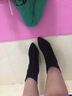 啄木鳥(niǎo)靴子女學(xué)生韓版短靴女粗跟秋冬新款高跟鞋尖頭后拉鏈彈力靴裸靴女 黑色  6cm 37 曬單實(shí)拍圖