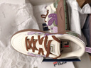 斐樂(lè )（FILA）官方女CACTI 摩登板鞋仙人掌鞋厚底面包時(shí)尚休閑運動(dòng)鞋 香草冰白/熏叢紫-VL 37.5 曬單實(shí)拍圖