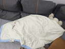 阿爾皮納袋鼠大豆纖維棉被子1.5x2米秋冬被芯加厚冬季宿舍單雙人空調四季被褥 天空藍 【A類(lèi)抗菌泡泡紗面料】 150x200cm（單人4斤春秋被） 曬單實(shí)拍圖