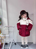 G.duck女童加絨沖風(fēng)風(fēng)衣外套冬季2025新款衣服兒童女孩加厚冬裝三合一 紅色【加絨外套】 110 cm 曬單實(shí)拍圖