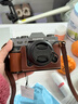 攝侶富士xt30三代手柄保護套xt50x100vi手柄皮套xe5xt5相機包xm5底座xt30二代皮殼快拆腕帶肩帶配件 XT30三代/二代咖啡色手柄真皮套+墊肩牛皮肩帶 曬單實(shí)拍圖