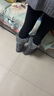 啄木鳥(niǎo)厚底灰色毛毛雪地靴女2025冬季新款長(cháng)筒加絨加厚保暖高筒靴棉鞋子 灰色長(cháng)筒 39 曬單實(shí)拍圖
