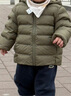 優(yōu)衣庫嬰幼兒寶寶PUFFTECH空氣棉服可機洗拉鏈連帽外套排骨478427 56 橄欖色 100 曬單實(shí)拍圖