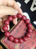 石玥珠寶收藏級透光朱砂手串大紅晶砂原礦高含量朱砂手鏈男女士款 14mm 曬單實(shí)拍圖