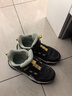 特步童鞋男童赤楓1.0二棉保暖棉鞋精貂絨運動(dòng)鞋 黑/灰草綠 37 曬單實(shí)拍圖