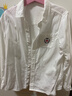 戴維貝拉（DAVE＆BELLA）中大童男童白色襯衫小男孩襯衣秋裝長(cháng)袖上衣 曬單實(shí)拍圖