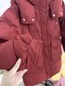 鴨鴨（YAYA）騏驥紅中長(cháng)款羽絨服女2025冬季新款韓版時(shí)尚顯瘦加厚保暖女士外套 棗紅色 【主推色】 M (160) 【110-140斤】 曬單實(shí)拍圖