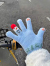 瑜尚臻品手套冬季女保暖針織手套學(xué)生騎車(chē)加厚可愛(ài)觸屏圣誕節日禮物送女生 藍色雪人 曬單實(shí)拍圖