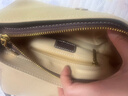 百麗新年禮物包女新商場(chǎng)同款月光寶盒復古撞色單肩斜挎小方包D1762DX5 杏色 F 曬單實(shí)拍圖