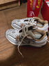 特步男鞋赤壁3.0冬季保暖戶(hù)外運動(dòng)休閑鞋老爹鞋 帆白/鴿子灰 41碼  曬單實(shí)拍圖