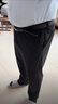 羅蒙（ROMON）高彈力休閑長(cháng)褲子男春夏新款加肥加大碼商務(wù)西裝褲胖子直筒寬松男 黑色【四面彈】不加絨 春秋款 45 【3尺5腰圍】 曬單實(shí)拍圖