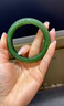 侗秘天然和田玉俄羅斯碧玉辣陽(yáng)綠胖圓條手鐲玉石老坑無(wú)黑點(diǎn)鐲子送媽媽 圈口53mm【附證書(shū)+禮盒】 曬單實(shí)拍圖