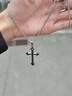 水云淼項鏈十字架長(cháng)款鈦鋼ns潮流男輕奢毛衣鏈小眾高級感衛衣鏈男女飾品 雙色十字架項鏈 曬單實(shí)拍圖