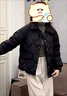 棉服短款菱格冬季小香風(fēng)羽絨棉衣小個(gè)子寬松洋氣外套2025新款棉襖 黑色 L 建議105-120斤 曬單實(shí)拍圖