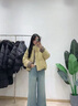 鹿王戀雪韓系撞色羽絨棉服女冬季2025新款高端洋氣小個(gè)子短款加厚棉襖外套 黃色 L 120-135斤 曬單實(shí)拍圖