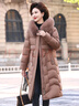 鴨鴨（YAYA）中年媽媽冬裝中長(cháng)款羽絨服2025新款冬季中老年大毛領(lǐng)女款氣質(zhì)外套 曬單實(shí)拍圖