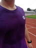 輕功（QINKUNG）專(zhuān)業(yè)跑步短袖T恤呼吸方格馬拉松春夏運動(dòng)健身訓練速干T男女款 【男款】絳紫 M 曬單實(shí)拍圖