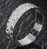 老銀匠s925銀男士開(kāi)口式可調節不規則褶皺通體銀銀戒指情人節禮物送男友 曬單實(shí)拍圖